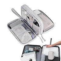 Amazon.co.jp: 電子手帳,テックポーチ二層収納袋 | コード収納バッグ